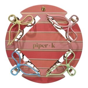 💚🔹️Piper K🔹️ Hair Clips Metal Mini Set Of 4 Hair Claw  Colorful Clips